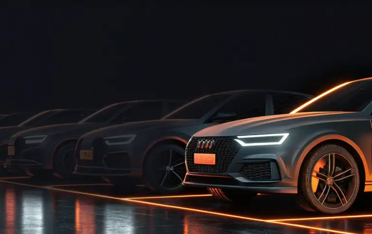 Ряд автомобилей