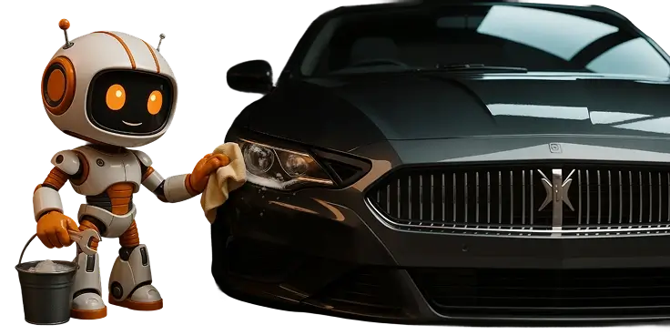 Робот полирует фару