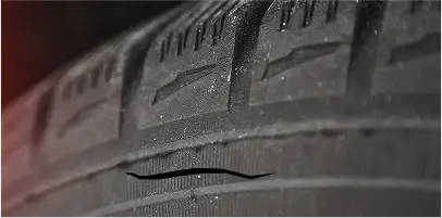 Боковой порез шины